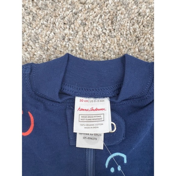 Hanna Andersson 2-Way Zip Shortie Sleeper – Happy Days – 0-3 Months – NWT - Picture 4 of 5